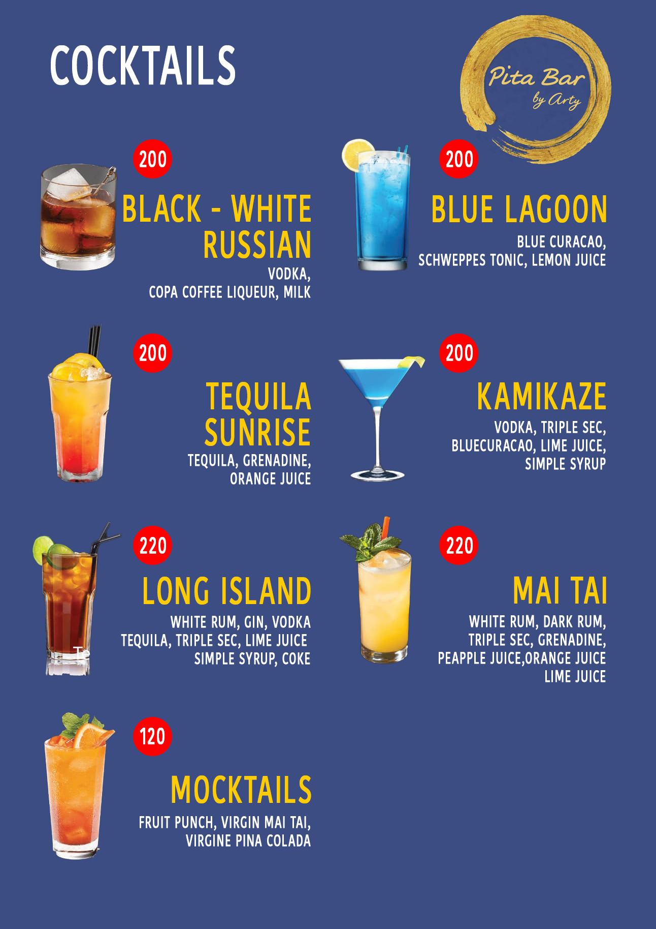 Drinks Menu